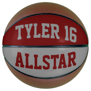Balón De Baloncesto Allstar Red y Gray
