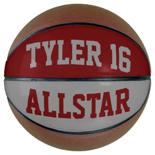 Balón De Baloncesto Allstar Red y Gray (Anverso)