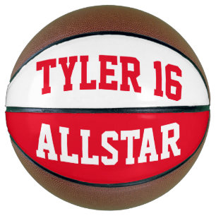 Balón De Baloncesto Allstar rojo y blanco