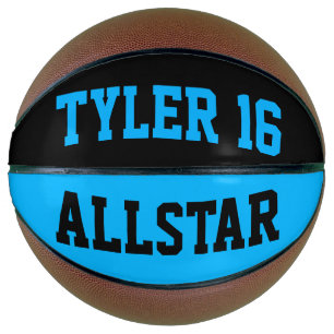 Balón De Baloncesto Allstar Turquesa y Negro