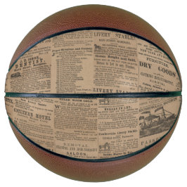 Balón De Baloncesto Anuncios del Pasado, NY 1856 Baloncesto