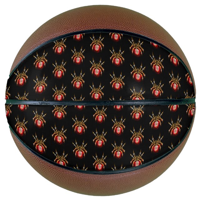 Balón De Baloncesto Araña de vapor sobre negro (Anverso)