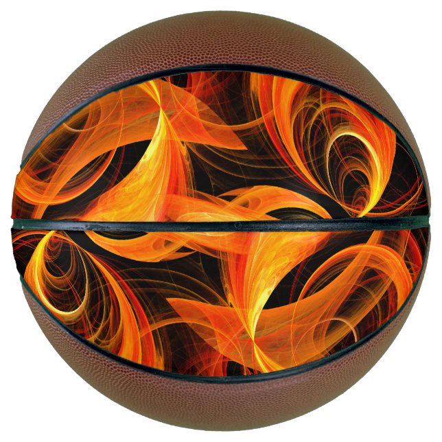 Balón De Baloncesto Arte abstracto de bola de fuego (Anverso)