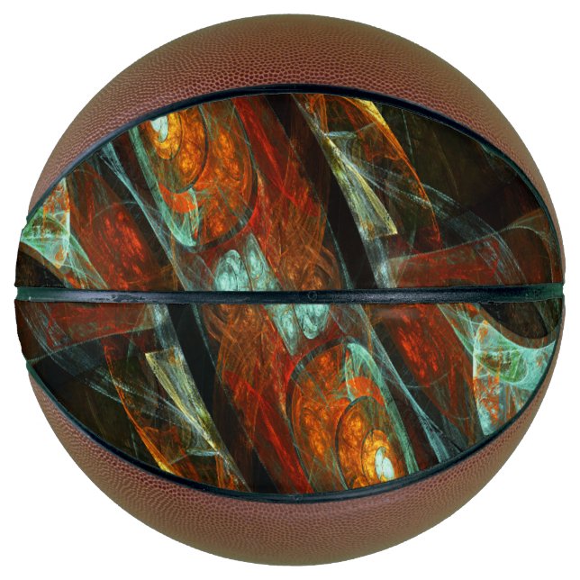 Balón De Baloncesto Arte abstracto de división de tiempo (Anverso)