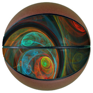 Balón De Baloncesto Arte resumido azul de renacimiento