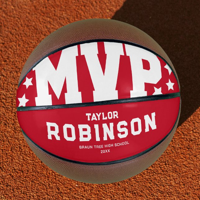 Balón De Baloncesto Audaces jugadores MVP Nombre Keepsake Red (Subido por el creador)