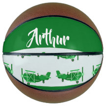 Aviones voladores verdes sobre azul