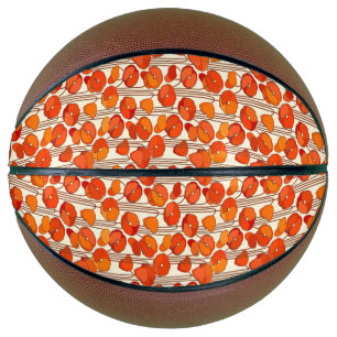 Balón De Baloncesto Baloncesto Art Nouveau Poppies