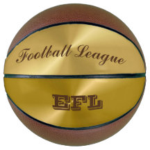 Baloncesto con aspecto metálico dorado