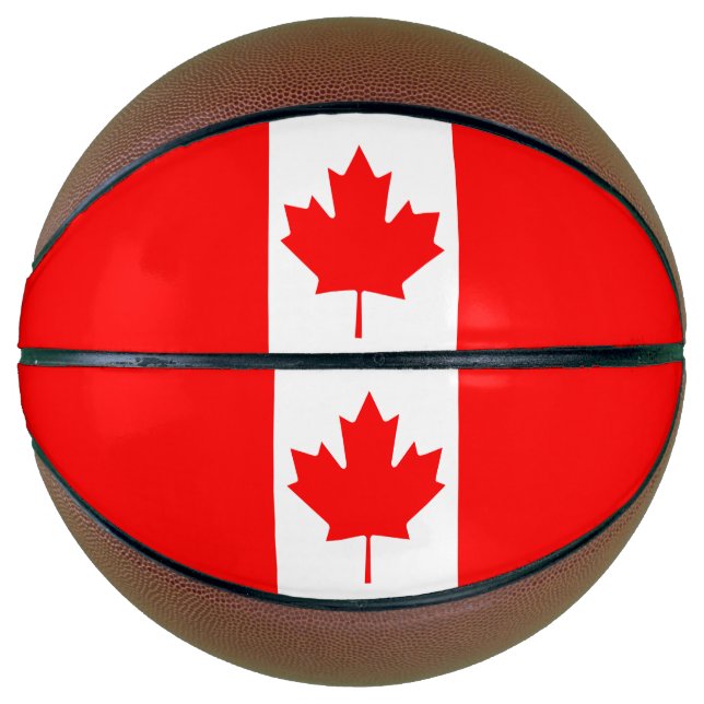 Balón De Baloncesto Baloncesto con bandera de Canadá (Anverso)