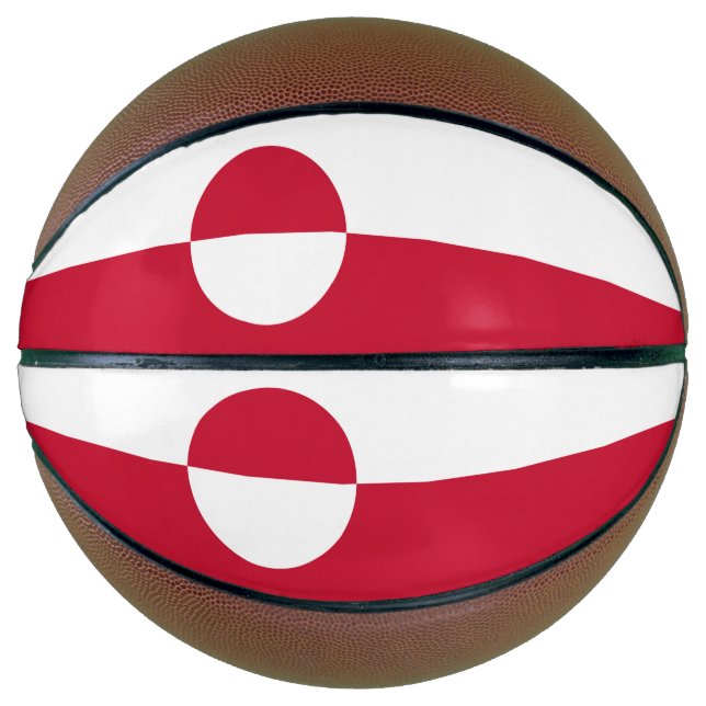 Balón De Baloncesto Baloncesto con bandera de Groenlandia (Anverso)