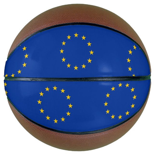 Balón De Baloncesto Baloncesto con bandera de la Unión Europea (Anverso)