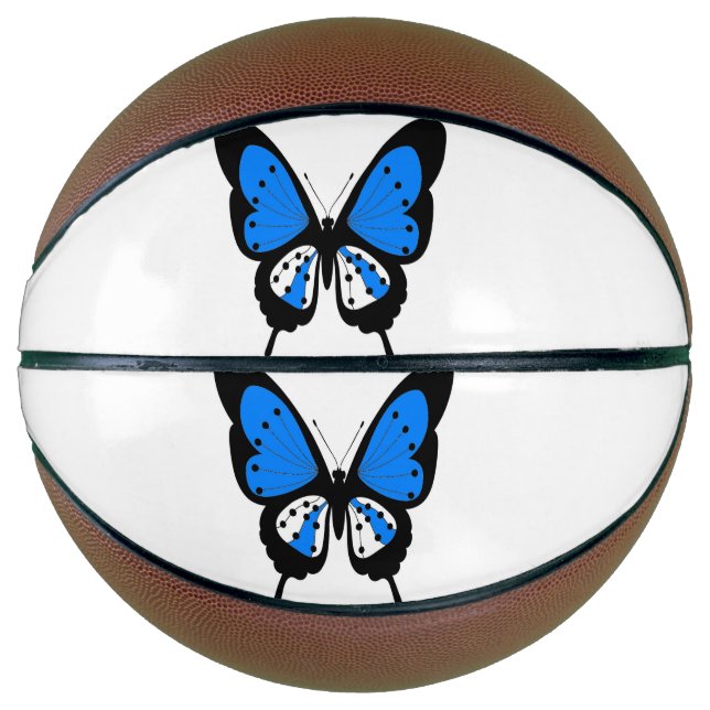 Balón De Baloncesto Baloncesto con mariposa azul (Anverso)