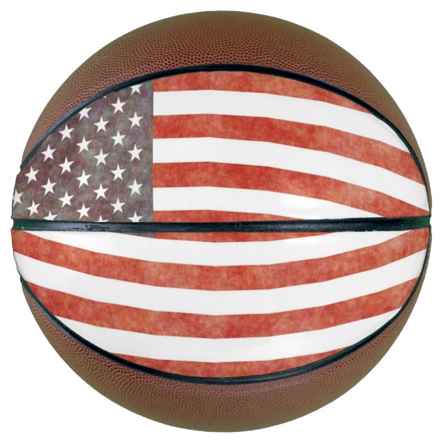 Balón De Baloncesto Baloncesto de Bandera Americana (Anverso)