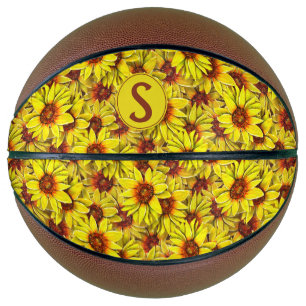 Balón De Baloncesto Baloncesto de girasoles