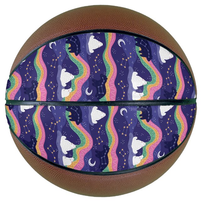 Balón De Baloncesto Baloncesto de las auroras boreales (Anverso)