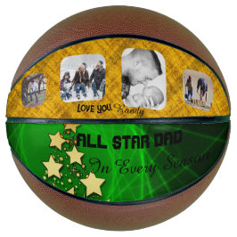 Balón De Baloncesto Baloncesto de Star Dad Green y Gold
