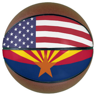 Balón De Baloncesto Baloncesto de tamaño completo con bandera de Arizo