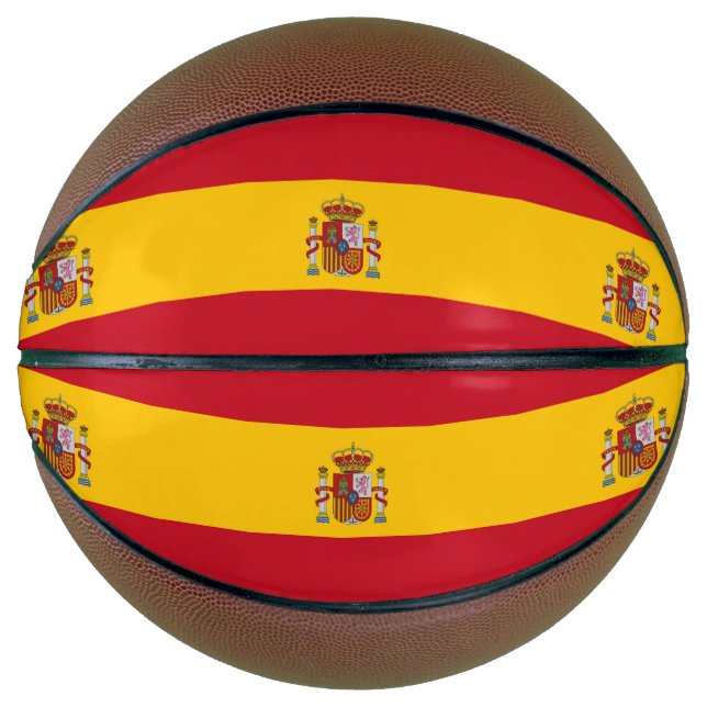 Balón De Baloncesto Baloncesto de tamaño completo con bandera de Españ (Anverso)