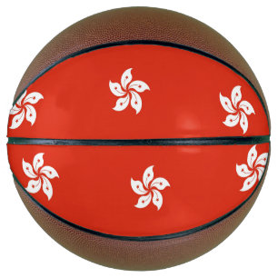 Balón De Baloncesto Baloncesto de tamaño completo con bandera de Hong 
