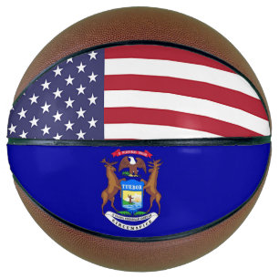 Balón De Baloncesto Baloncesto de tamaño completo con bandera de Michi