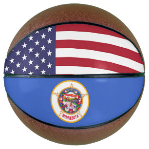 Balón De Baloncesto Baloncesto de tamaño completo con bandera de Minne