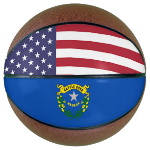 Balón De Baloncesto Baloncesto de tamaño completo con bandera de Nevad