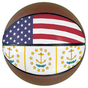 Balón De Baloncesto Baloncesto de tamaño completo con bandera de Rhode