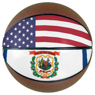 Balón De Baloncesto Baloncesto de tamaño completo con bandera de Virgi