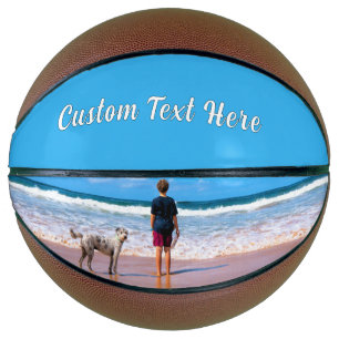 Balón De Baloncesto Baloncesto de tu foto personalizada y texto person