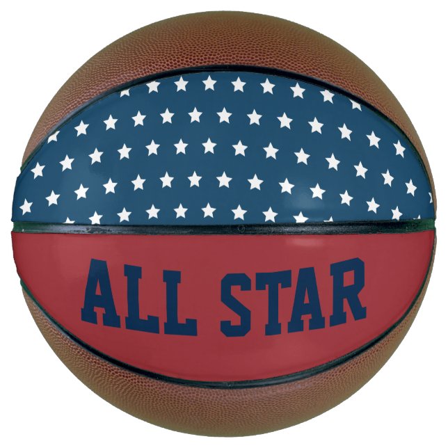 Balón De Baloncesto Baloncesto Estrellas Patrióticas (Anverso)