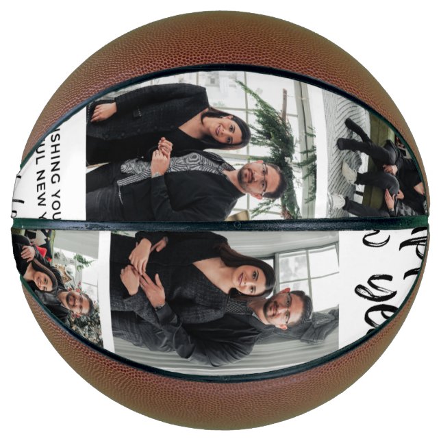 Balón De Baloncesto Baloncesto familiar de Año Nuevo (Anverso)