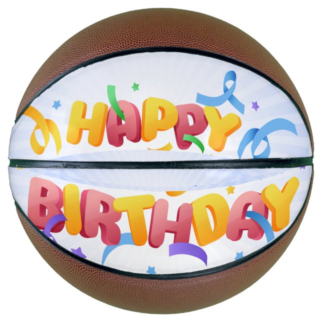 Balón De Baloncesto Baloncesto Feliz Cumpleaños (Celebrate their big day with a slam-dunk birthday design!)