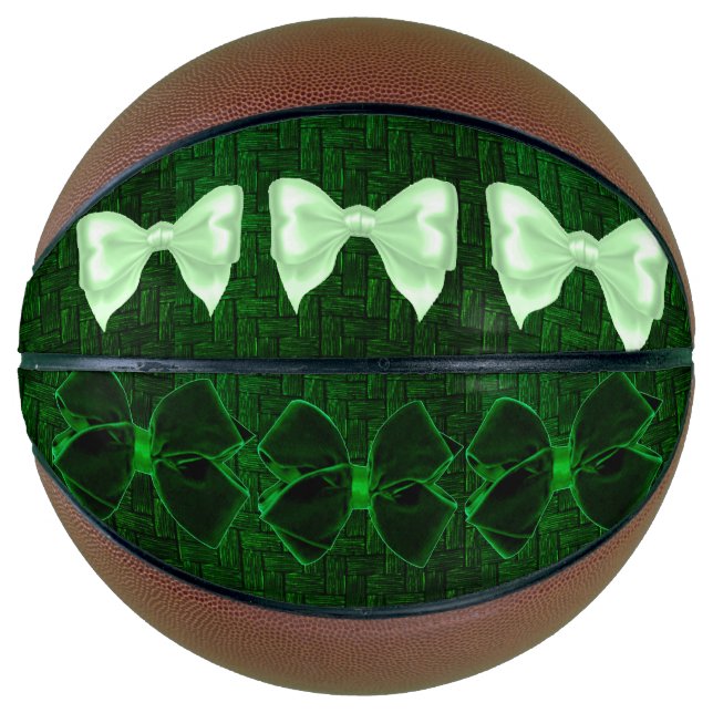 Balón De Baloncesto Baloncesto Green Bows (Anverso)
