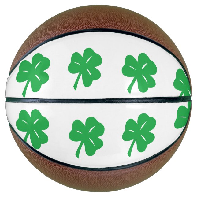 Balón De Baloncesto Baloncesto Green Clover Leaf (Anverso)