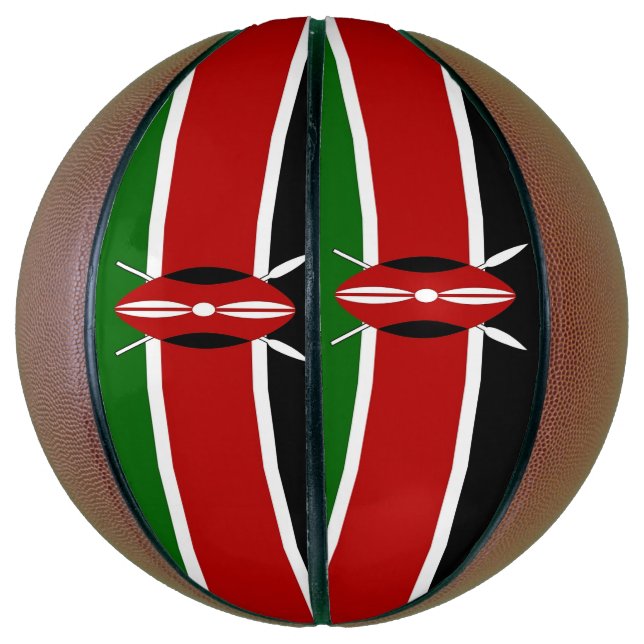Balón De Baloncesto Baloncesto integral con bandera de Kenia (Vertical)