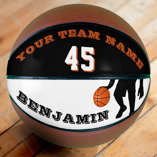 Balón De Baloncesto Baloncesto moderno con número de nombre de equipo (Subido por el creador)