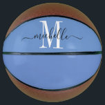 Balón De Baloncesto Baloncesto monogramado de Chica Azul personalizado<br><div class="desc">Chicas personalizados monograman baloncesto con sif blanco inicial y un nombre de tipografía de estilo de escritura a la moda en un fondo azul. Haga clic en "personalizar más adelante" para utilizar la herramienta de diseño simple si desea cambiar el color de fondo o las fuentes. Si necesitas ayuda con...</div>