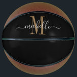 Balón De Baloncesto Baloncesto monogramado personalizado<br><div class="desc">Chicas personalizados monograman baloncesto con sif blanco inicial y un nombre de tipografía de estilo de escritura a la moda en un fondo azul y rosa. Haga clic en "personalizar más adelante" para utilizar la herramienta de diseño simple si desea cambiar el color de fondo o las fuentes. Si necesitas...</div>