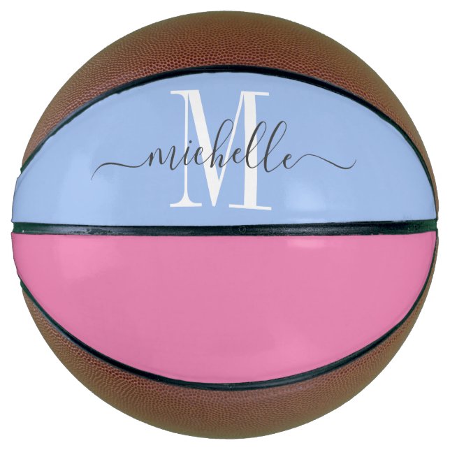 Balón De Baloncesto Baloncesto monogramado personalizado (Anverso)