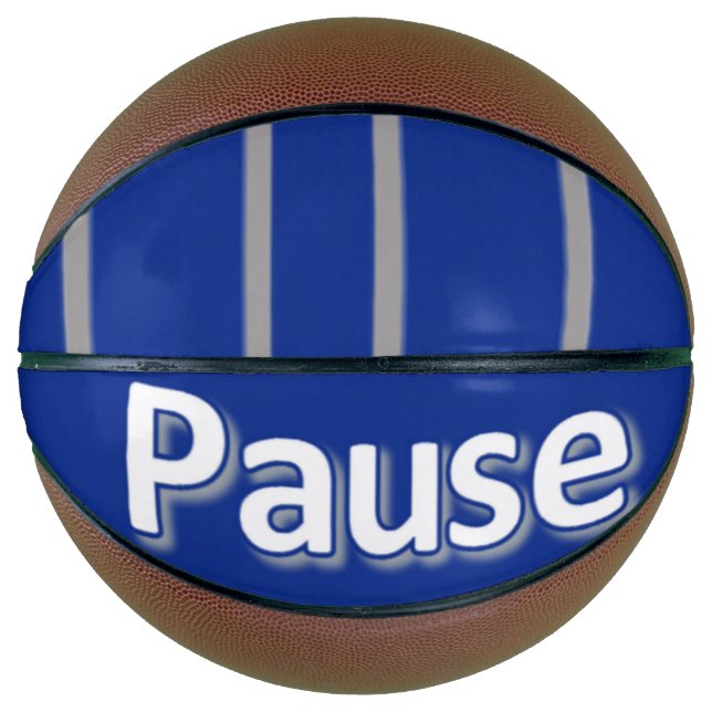 Balón De Baloncesto Baloncesto Pausar Azul (Anverso)