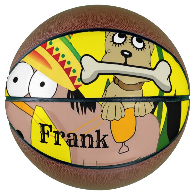 Balón De Baloncesto Baloncesto Perro de Donkey Mexicano Sombrero (Anverso)