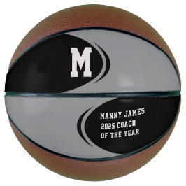Balón De Baloncesto Baloncesto personalizado gris negro