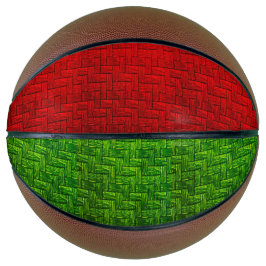 Balón De Baloncesto Baloncesto Red and Green Block