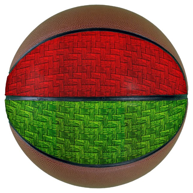 Balón De Baloncesto Baloncesto Red and Green Block (Anverso)