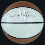 Balón De Baloncesto Baloncesto rosa monocromático Chica personalizado<br><div class="desc">Chicas personalizados monograman baloncesto con sif blanco inicial y un nombre de tipografía de estilo de escritura a la moda en un fondo rosado. Haga clic en "personalizar más adelante" para utilizar la herramienta de diseño simple si desea cambiar el color de fondo o las fuentes. Si necesitas ayuda con...</div>
