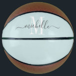 Balón De Baloncesto Baloncesto rosa monocromático Chica personalizado<br><div class="desc">Chicas personalizados monograman baloncesto con sif blanco inicial y un nombre de tipografía de estilo de escritura a la moda en un fondo rosado. Haga clic en "personalizar más adelante" para utilizar la herramienta de diseño simple si desea cambiar el color de fondo o las fuentes. Si necesitas ayuda con...</div>