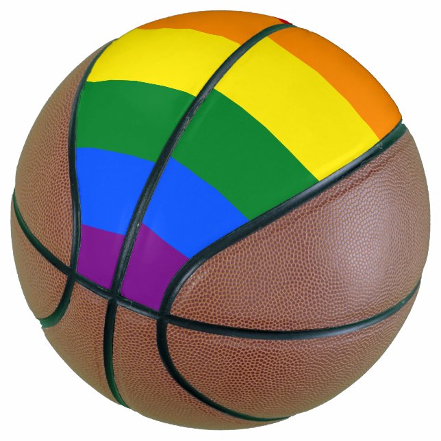 Balón De Baloncesto Bandera arcoiris LGBT (Angular)