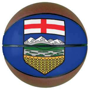 Balón De Baloncesto Bandera de Alberta, provincia occidental de Canadá