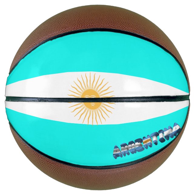 Balón De Baloncesto Bandera de Argentina (Anverso)